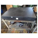 Large Johnson Gage and Inspection Table 3ft x 4ft x 6 inches thick w/ Cast Iron Legs / Supports