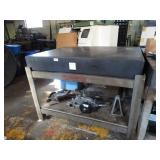Large Johnson Gage and Inspection Table 3ft x 4ft x 6 inches thick w/ Cast Iron Legs / Supports
