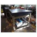 Large Johnson Gage and Inspection Table 3ft x 4ft x 6 inches thick w/ Cast Iron Legs / Supports