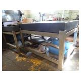 Large Johnson Gage and Inspection Table 3ft x 4ft x 6 inches thick w/ Cast Iron Legs / Supports