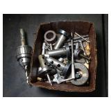 Bin Full Of Misc Parts / Air Hose / Jacob Chuck / Drills Lot