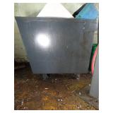 Wheeled Metal Bin w/Contents