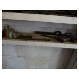 Tools and Misc Lot on Wall  behing Honing Machine