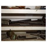 Tools and Misc Lot on Wall  behing Honing Machine