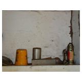 Tools and Misc Lot on Wall  behing Honing Machine