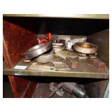 Contents on Shelf in Metal Cabinet