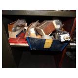 Contents on Shelf in Metal Cabinet