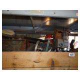 Pallet on Rack Full of Misc Shop Scrap Parts