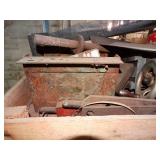 Pallet on Rack Full of Misc Shop Scrap Parts