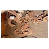 Lot of Large Hooks and Chain
