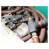 Bin Full Of Misc Parts / Air Hose / Jacob Chuck / Drills Lot