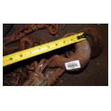 Lot of Large Hooks and Chain