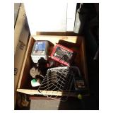 Pallet tub w/ Contents // Electric fence units / Misc tools