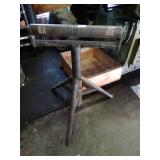 Small Adjustable Metal Material Holder w/Roller on Top