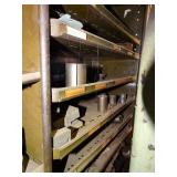 Mixed Lot of Contents on Metal Shelves
