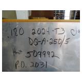 97 Lbs  .180 2024 T3 Alum 112" x 48"