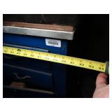 Long Blue Wood Cabinet