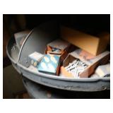 Antique hardware store Spinning nut/bolt Rack With Contents