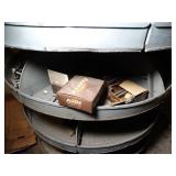 Antique hardware store Spinning nut/bolt Rack With Contents