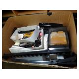 Lot of Office Supplies / Wood  Organizer Shelf / Phone and Misc