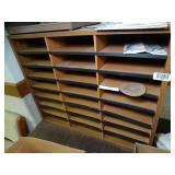 Lot of Office Supplies / Wood  Organizer Shelf / Phone and Misc