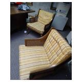2 Gold / Cream Chairs