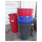 Lot of Large Trash Cans
