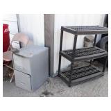 Chair - Plastic Shelf - File Cabinet