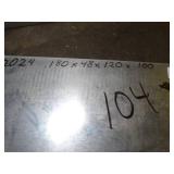 .180 x 48" x 120"  2024 aluminum  104 LBS