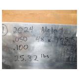 One Sheet - 2024 aluminum - .050 x 48" x 105" x .1 // 25 LBS