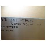 One Sheet 301 Stnls - 1/2 Hard 36 x 120 x .28 // 77 Lbs