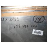 .190 x 48" x 121" Bare 6061 aluminum - 107 LBS