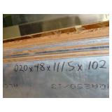 One Sheet - aluminum - .020 x 48" x 111" x .10 // 11 LBS