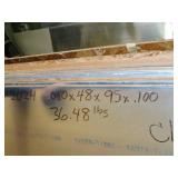 One Sheet - 2024 aluminum  .080 x48" x 95" x .1   36 Lbs