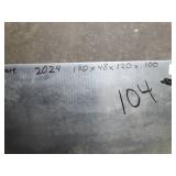 .180 x 48" x 120"  2024 aluminum  104 LBS