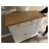 Nice White Cabinet with Wood Top