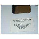 Promo Set // Cleveland Twist Drill End Mill Set 3/16 - 1"