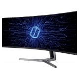 Samsung - CRG9 Series Odyssey 49" LED Curved Dual QHD FreeSync and G-Sync Gaming Monitor - Black - Black