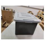 iris letter and legal size file box Black