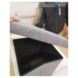 Folding Storage Ottoman Dark Grey
