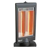 Comfort Zone Portable Slimline Electric Halogen Radiant Oscillating Space Heater