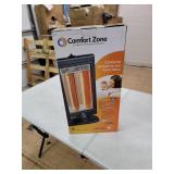 Comfort Zone Portable Slimline Electric Halogen Radiant Oscillating Space Heater