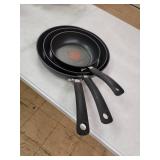 T-fal Specialty 3 PC Initiatives Nonstick Inside and Out, 8", 9.5", 11", Black