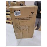 Vaunn Medical Tool-Free Spa Bathtub Adjustable Shower Chair Seat Bench with Removable Back