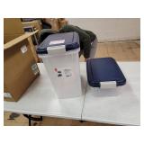 IRIS 3-Piece Airtight Pet Food Container & Scoop Combo, Navy Blue