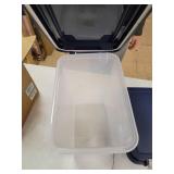 IRIS 3-Piece Airtight Pet Food Container & Scoop Combo, Navy Blue