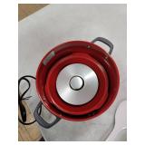 Aroma Housewares ARC-743-1NGR 6-Cup (Cooked) (3-Cup UNCOOKED) Pot Style Rice Cooker and Food Steamer,Red