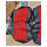 ISFC INSURFINSPORT 2 Car Seat Covers - Black and Red Leather Car Seat Covers