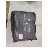 Weighted Blanket - 80" X 87" - 25-lbs - No Cover Required - Fits Queen/King Size Bed - Shareable for Two 120-180-lb Adults - Minky Grey - Premium Glass Beads - Calming Stimulation Sensory Relaxation