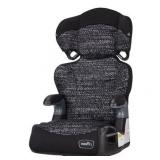 Evenflo Big Kid LX High back Booster Car Seat, Abstract Static Black